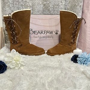 Brown cold boots